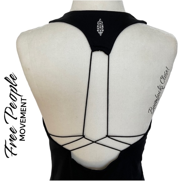 Free People Movement Black Strappy Tank Top - Picture 2 of 11